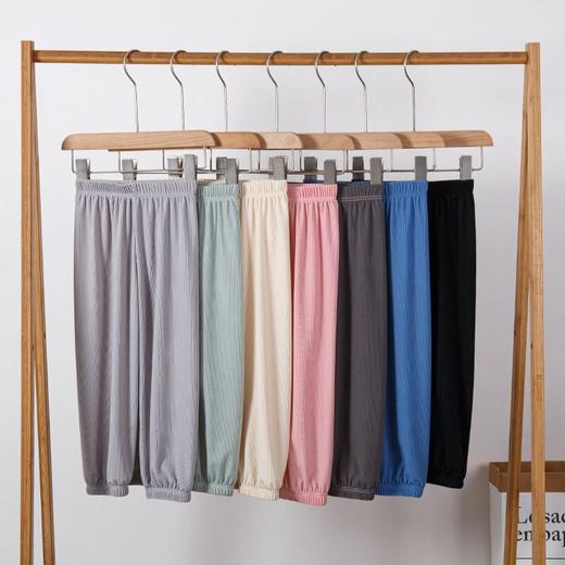 【束脚冰丝抖抖裤】宝宝居家冰丝防蚊裤夏季薄款抖抖棉男女童儿童裤婴儿裤子春秋夏装 商品图1