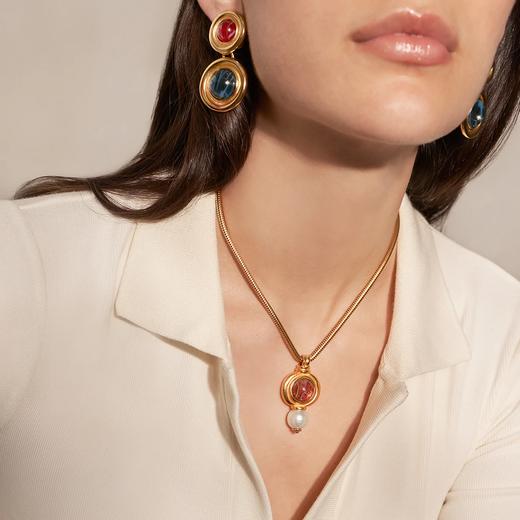 北京仓｜Ben Amun-Sola-红蓝玻璃 耳夹 （无需耳洞）［美国设计师］ 商品图2