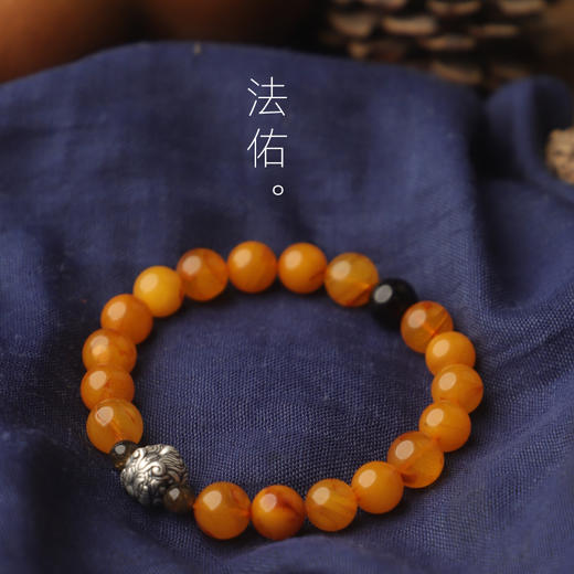 *自营*琥珀蜜蜡手串 | 朝夕法佑大号款式手链中式。药珀银血珀 商品图0