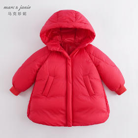 马克珍妮冬装新款 女童中长款加厚保暖羽绒服213655