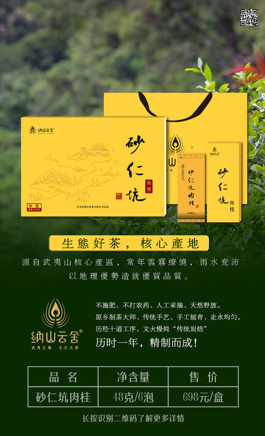 【新品上线】纳山云舍  砂仁坑水仙/肉桂（8克x6泡） 商品图3