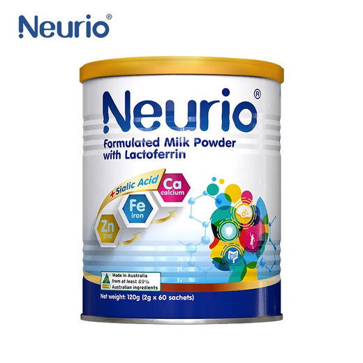 纽瑞优(Neurio)儿童乳铁蛋白调制乳粉智慧版120g（新老包装随机发
） 商品图0