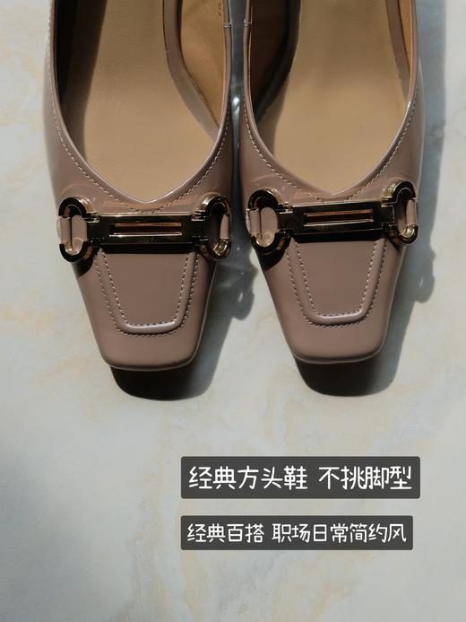 宝藏小方头高跟鞋｜【skp奢JI品牌代工厂定制】 5.5cm粗跟眞皮高跟鞋  如履平底鞋走感！chao软头层胎牛漆皮 柔软羊皮里通勤/约会/穿搭必备 行走不累脚 久穿如新好打理 优雅时髦女神B备！ 商品图3