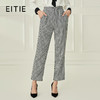 EITIE爱特爱秋季新款修身显瘦百搭直筒格纹裤子休闲裤6705413 商品缩略图0