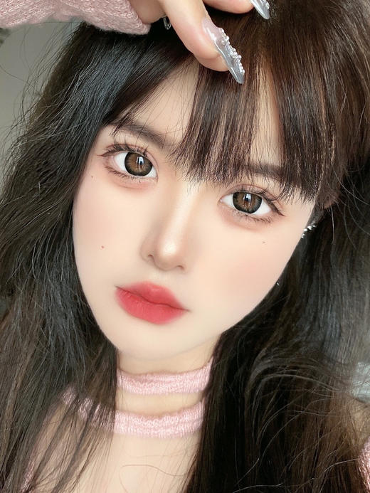 半年抛 LINELENS  摩卡冰冰 14.2 着色13.7 狗狗眼深棕粗边 商品图4