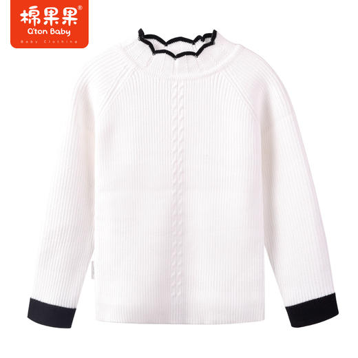商场同款棉果果冬季女童全棉百搭舒适柔软亲肤套头打底毛衣M422160222624 商品图0