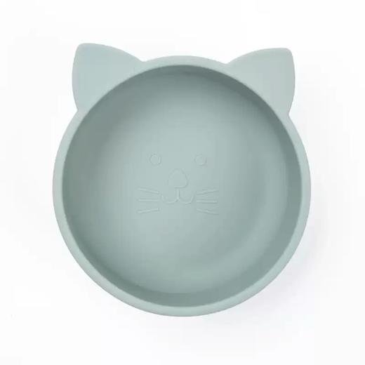 Qlittle硅胶碗 | 宝宝学吃饭萌趣猫硅胶碗滑防摔防烫食品级硅胶猫耳碗 6m+ 商品图4