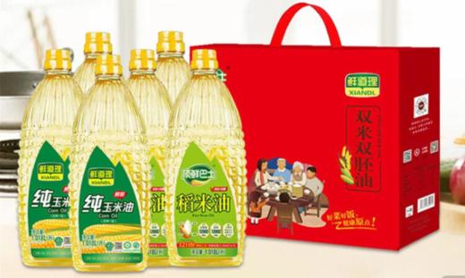 顶鲜巴士双1.39万稻米油1.018L*6礼盒（双米双胚油礼盒：3瓶玉米油+3瓶稻米油） 商品图0