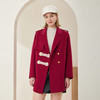 MH9C8斯尔丽瑟俪2022年冬上新商场同款时尚西装领撞色搭畔气质短款大衣 商品缩略图0