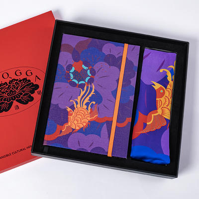 非遗传承|花神系列笔记本小方巾套装 商品图1