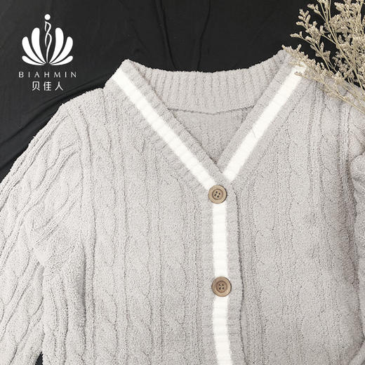 贝佳人2022年秋季新款男士保暖家居服套装秋衣睡衣男 商品图2