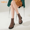 【春节不打烊】Safiya/索菲娅 真皮马丁靴女2022年冬季新款复古厚底高帮系带短靴 SF24116024 商品缩略图2