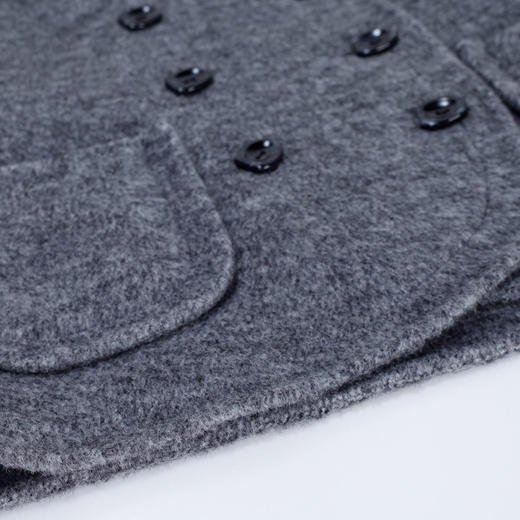 MH9F1斯尔丽瑟俪2022年冬上新商场同款法式小香风短款双排扣圆大衣外套 商品图4