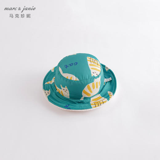 马克珍妮秋冬新款 男女童舒棉绒压花棉帽 宝宝帽子221086 商品图3