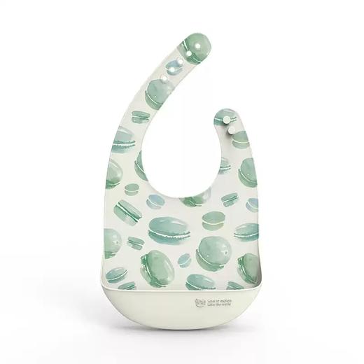 【积分兑换】Qlittle水彩印花儿童硅胶围兜 4m+ 商品图3