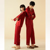 金三塔情侣真丝睡衣秋简约高级100%桑蚕丝婚庆红色长袖男女家居服（限价款）   YSF8C209+YSM9A203 商品缩略图3