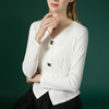 新款法式V领十字扣长袖衬衫J663 商品缩略图8