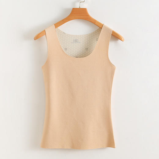 WJ-bx-3 秋冬季纯色圆领修身无痕保暖女士阳离子发热紧身打底内衣小背心 商品图5