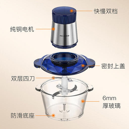 美菱绞肉机（玻璃碗）新MM-LC1820 商品图3