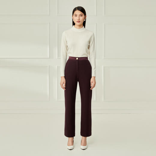 EITIE爱特爱冬季新款通勤职业干练时尚显瘦西装裤直筒长裤女裤子6805503 商品图1