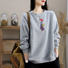 JT-2022082302 卫衣女2022新款春秋季韩版休闲时尚宽松大码百搭刺绣长袖上衣潮 商品缩略图1