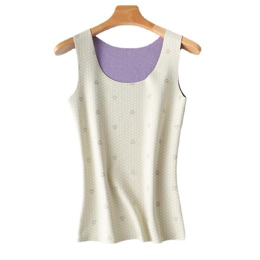 WJ-bx-3 秋冬季纯色圆领修身无痕保暖女士阳离子发热紧身打底内衣小背心 商品图4