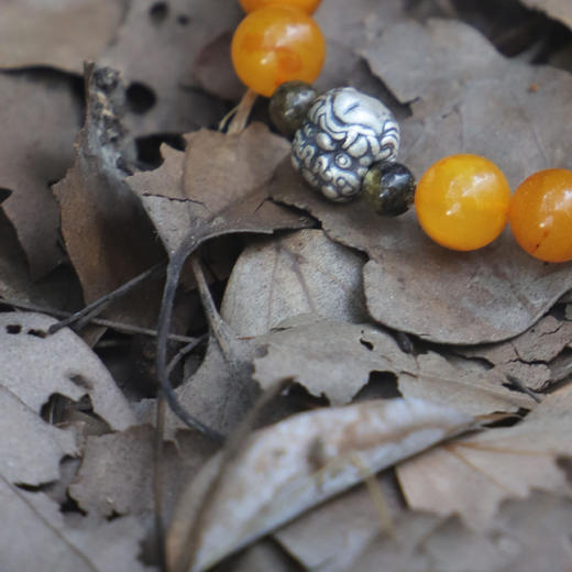 *自营*琥珀蜜蜡手串 | 朝夕法佑大号款式手链中式。药珀银血珀 商品图5