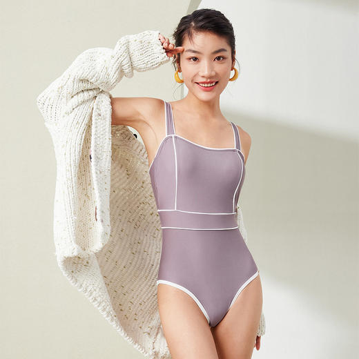 sisia泳衣女2022新款爆款性感显瘦遮肚女孩连体泳衣温泉度假纯欲 商品图1