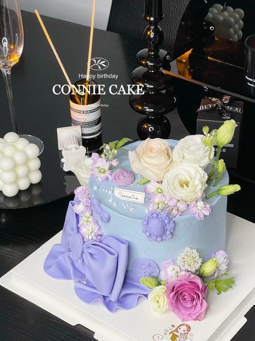 【1093】蝴蝶结鲜花紫色 商品图1