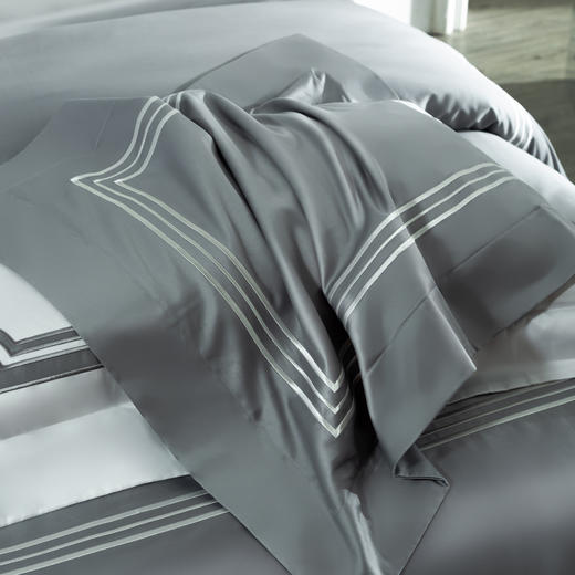 39-41mm纤维长度 新疆阿拉尔大桃棉  钢钛灰铂金棉四件套 商品图1