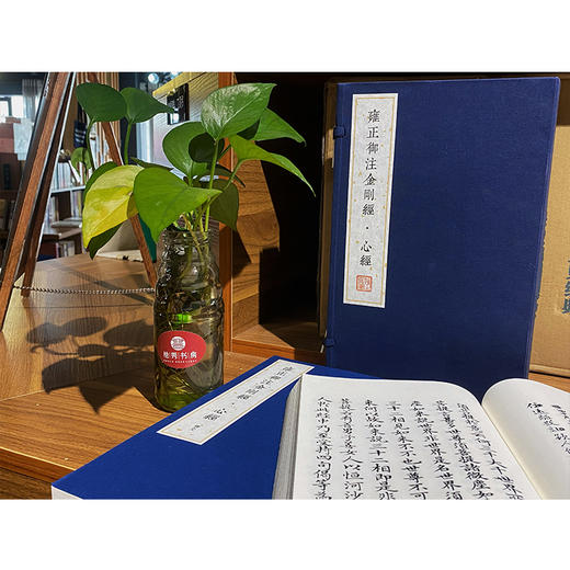 【微瑕 有黄斑】雍正御注金刚经·心经    [清]爱新觉罗•胤禛 注，石湛然 点校整理    1函2册 商品图1