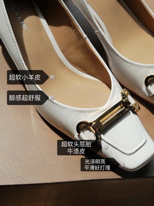 宝藏小方头高跟鞋｜【skp奢JI品牌代工厂定制】 5.5cm粗跟眞皮高跟鞋  如履平底鞋走感！chao软头层胎牛漆皮 柔软羊皮里通勤/约会/穿搭必备 行走不累脚 久穿如新好打理 优雅时髦女神B备！ 商品图5
