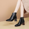 英伦风侧拉链方头，高跟短靴瘦瘦靴 DPJ-8651 商品缩略图3