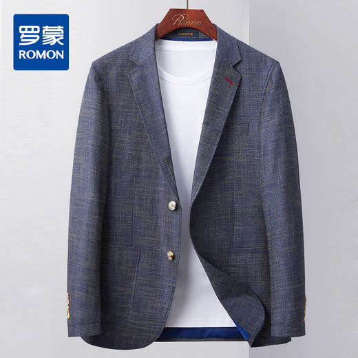 【舒适透气】罗蒙男士西服西装商务通勤基础百搭婚礼正装单西外套男 商品图0