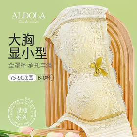 雅黛丽内衣大胸显小收副乳防下垂夏季薄款美背文胸无钢圈透气胸罩