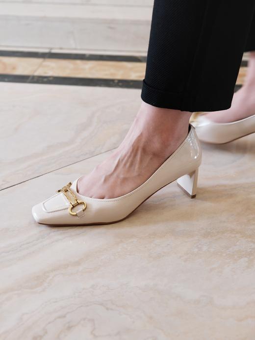 宝藏小方头高跟鞋｜【skp奢JI品牌代工厂定制】 5.5cm粗跟眞皮高跟鞋  如履平底鞋走感！chao软头层胎牛漆皮 柔软羊皮里通勤/约会/穿搭必备 行走不累脚 久穿如新好打理 优雅时髦女神B备！ 商品图9