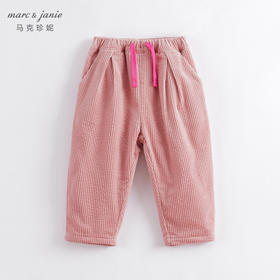 马克珍妮秋装新款 女童泡泡灯芯绒休闲长裤 儿童裤子221761