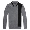 BP-1970 羊毛衫男假两件秋季新款时尚撞色长袖翻领毛衣中年上衣打底衫男装 商品缩略图4