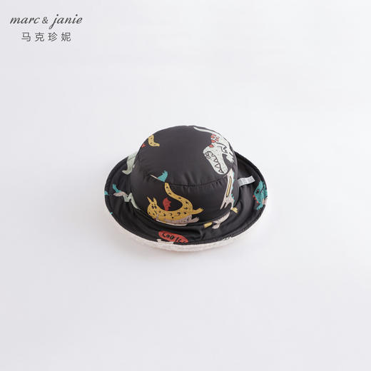 马克珍妮秋冬新款 男女童舒棉绒压花棉帽 宝宝帽子221086 商品图4