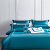 39-41mm纤维长度 新疆阿拉尔大桃棉  孔雀蓝铂金棉四件套 商品缩略图0