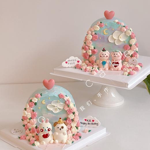 半圆花园小动物蛋糕（可换小动物）-低糖处理无添加 商品图6