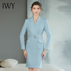 IWY/蓝色秋季高端职业套装气质女神范正装套裙小个子西装连衣裙Q761-L 商品缩略图0