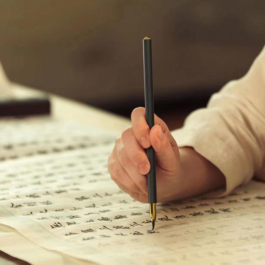 山水毛笔镀金版 商品图2