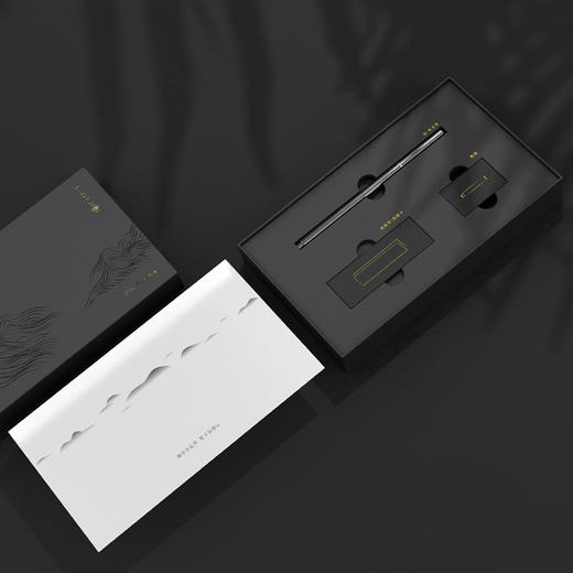 山水毛笔镀金版 商品图4