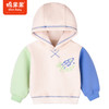 商场同款棉果果冬季男童拼色撞色时尚加绒连帽套头卫衣M412182422712 商品缩略图0