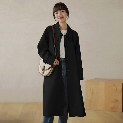 【Nice self】2022年新款韩系秋款气质百搭中长款女士减龄风衣 商品图5