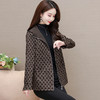 YWE 228D19时尚加厚印花连帽外套气质优雅显瘦大衣 商品缩略图1