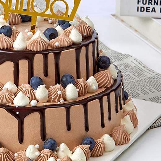 巧克力城堡~爱的甜蜜永不流失-6+4英寸/8＋6英寸双层 商品图1