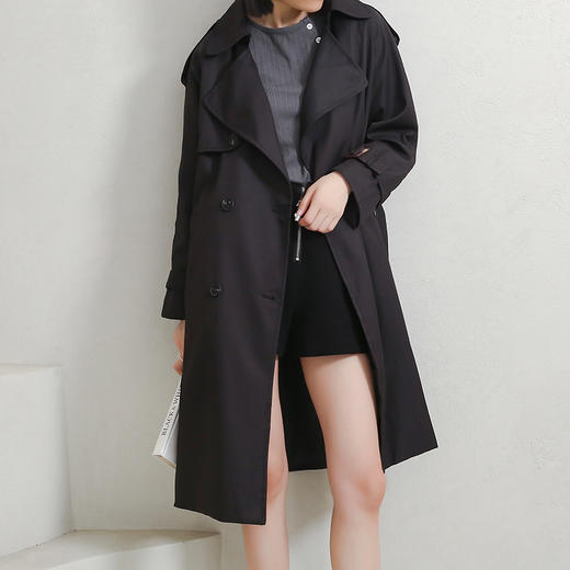 【Nice self】2022年新款韩系秋款气质百搭中长款女士减龄风衣 商品图2
