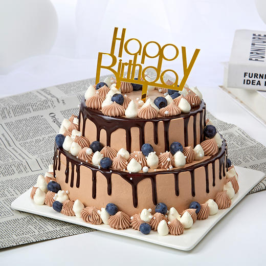 巧克力城堡~爱的甜蜜永不流失-6+4英寸/8＋6英寸双层 商品图0